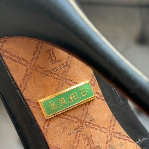 💚RARE VINTAGE L.A.M.B💚 Genuine Leather Knee High Stiletto Boots - Picture 4 of 7